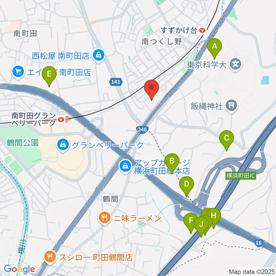 丸山ギター教室周辺のホテル一覧地図