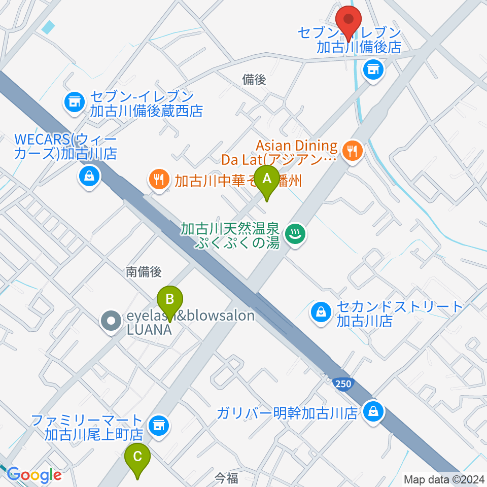 ギター工房サウンドリバー周辺のホテル一覧地図