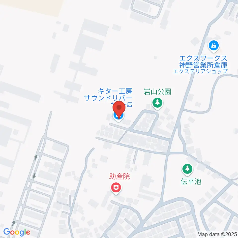 ギター工房サウンドリバー周辺のホテル一覧地図