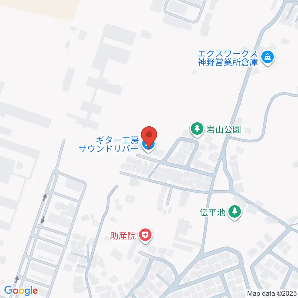 ギター工房サウンドリバー周辺のホテル一覧地図