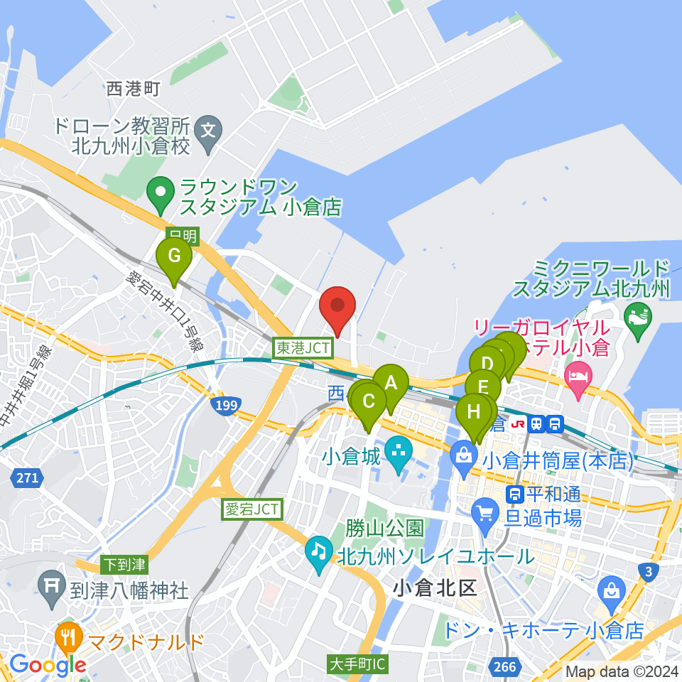 chuya-online.com FUKUOKA周辺のホテル一覧地図