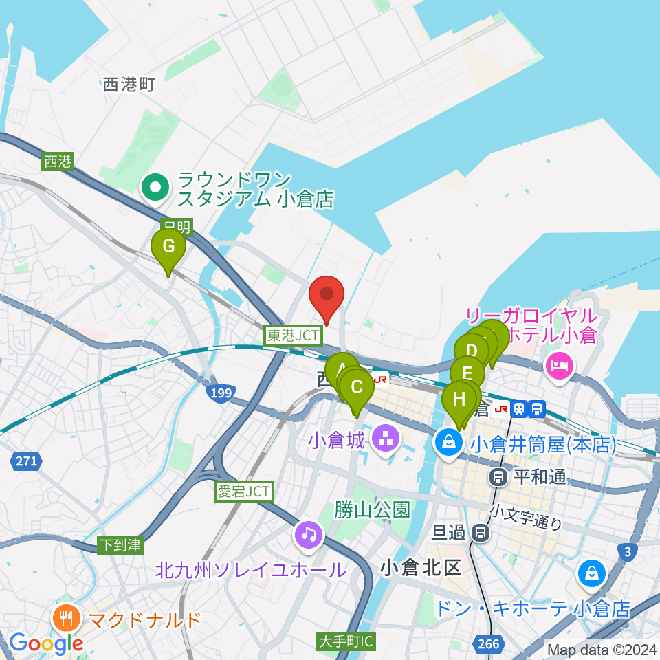 chuya-online.com FUKUOKA周辺のホテル一覧地図