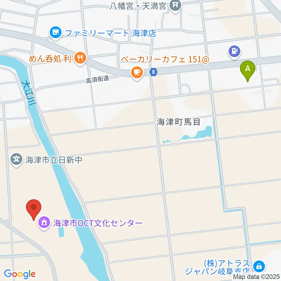 海津市OCT文化センター周辺のホテル一覧地図