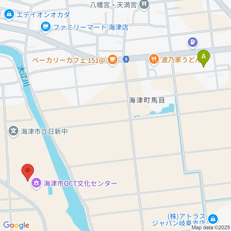 海津市OCT文化センター周辺のホテル一覧地図