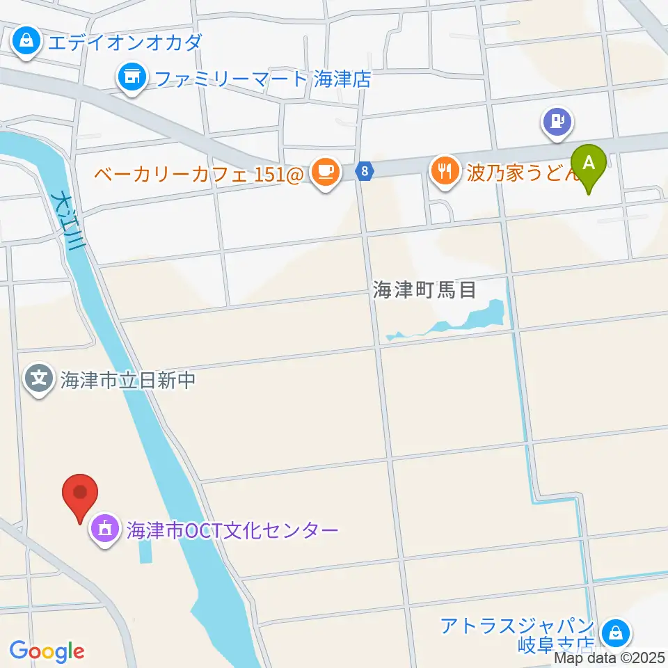 海津市OCT文化センター周辺のホテル一覧地図