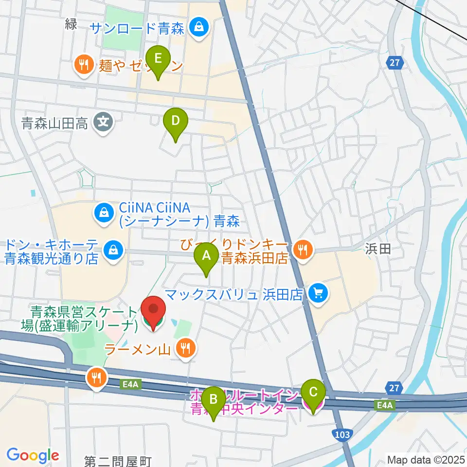 盛運輸アリーナ周辺のホテル一覧地図