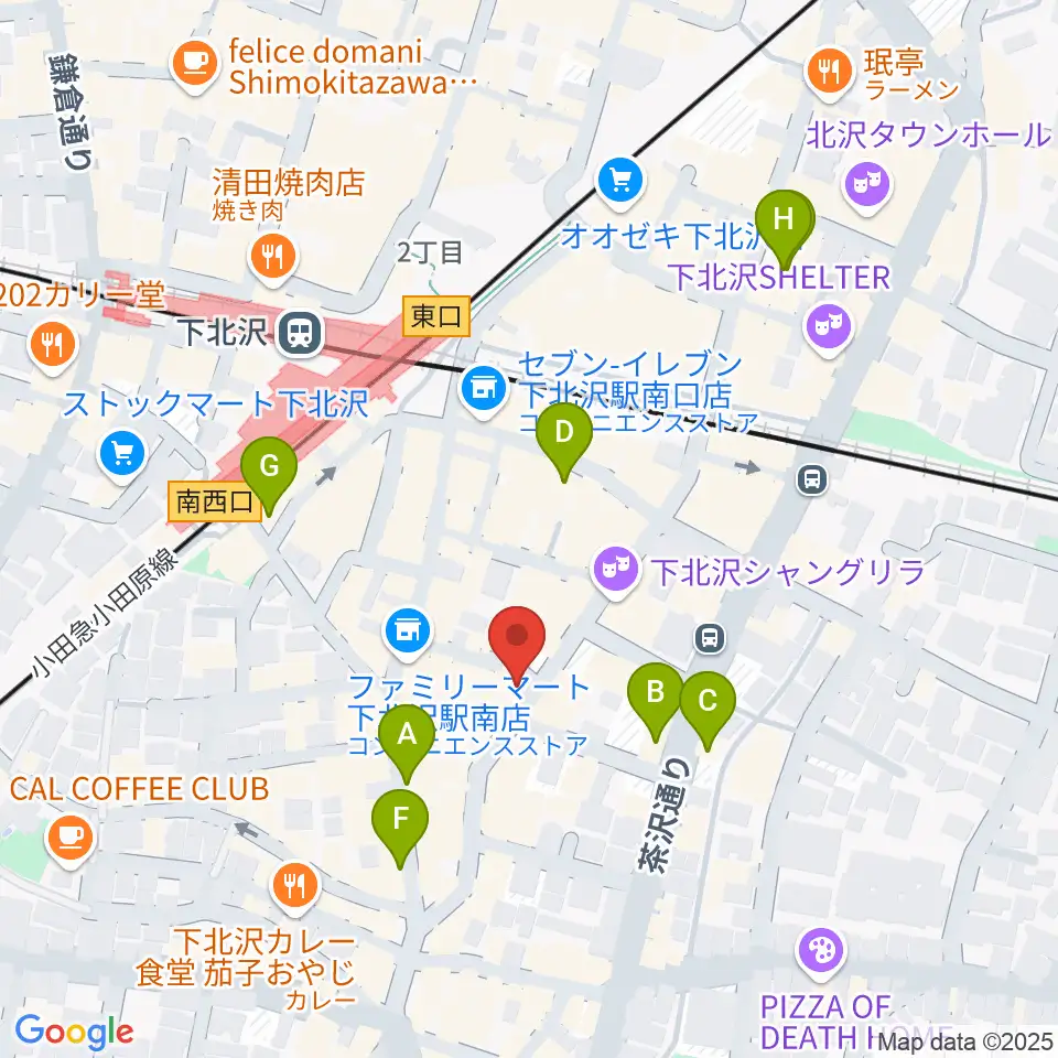 下北沢WAVER周辺のホテル一覧地図