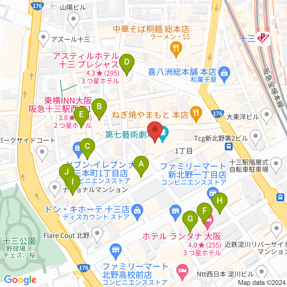 Studio246 JUSO周辺のホテル一覧地図