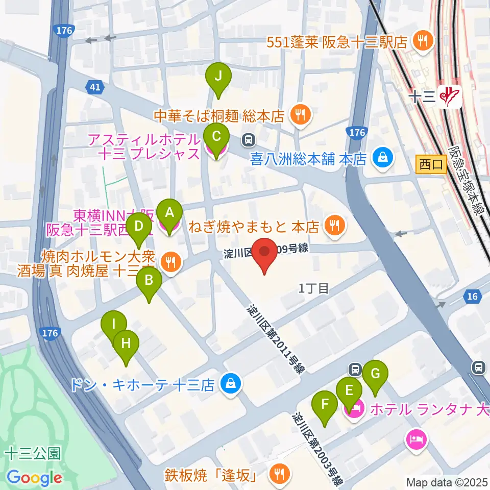 Studio246 JUSO周辺のホテル一覧地図