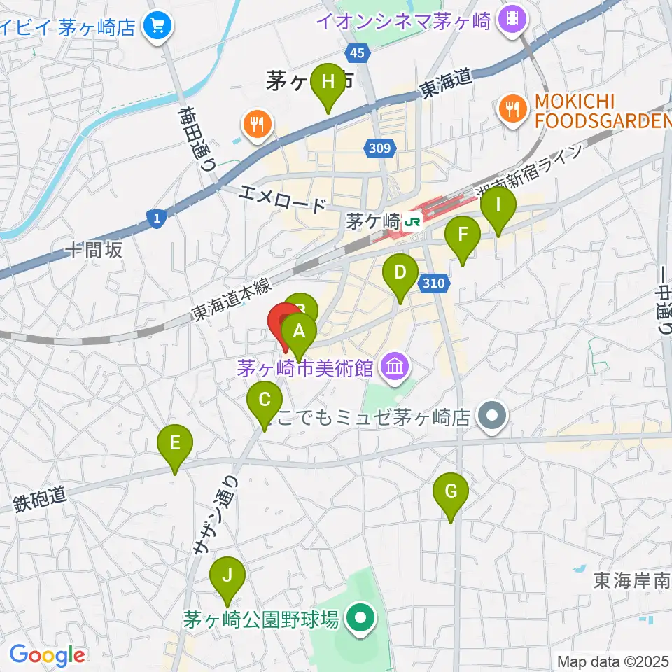 茅ヶ崎MARRY周辺のホテル一覧地図