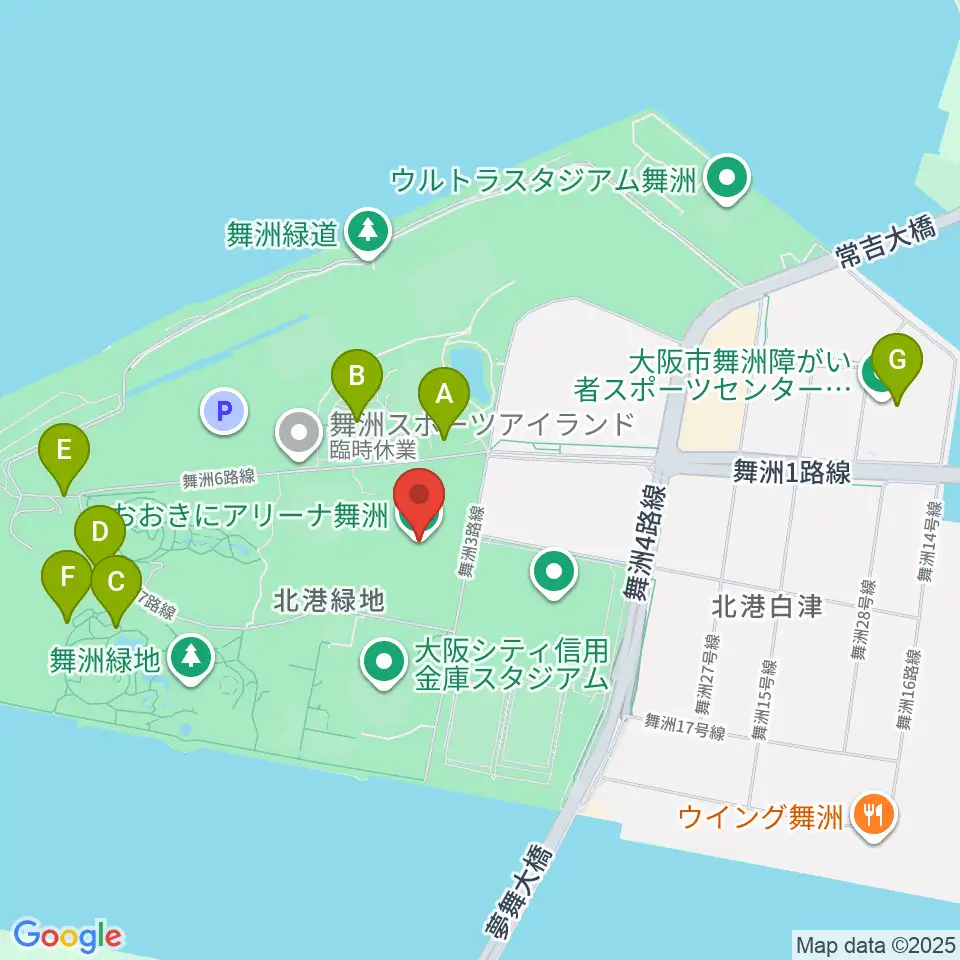 おおきにアリーナ舞洲周辺のホテル一覧地図