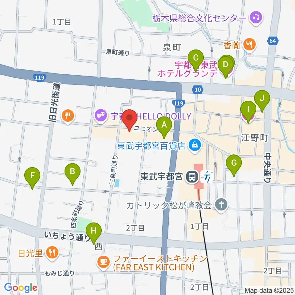 LOVE SOUNDS STUDIO周辺のホテル一覧地図
