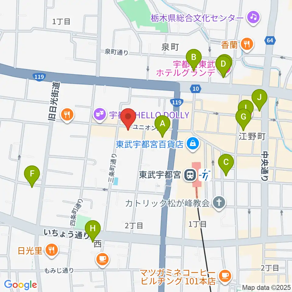 LOVE SOUNDS STUDIO周辺のホテル一覧地図