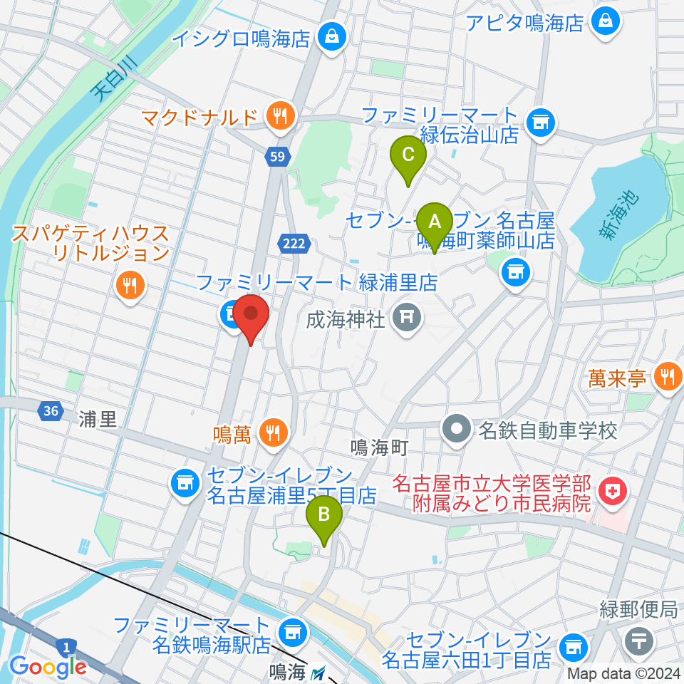 ギャラリーみふね 風の音周辺のホテル一覧地図