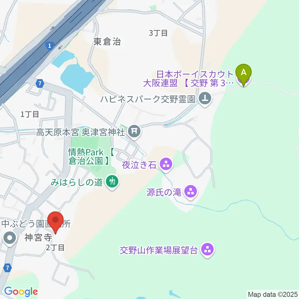 金澤ギタースクール交野教室周辺のホテル一覧地図