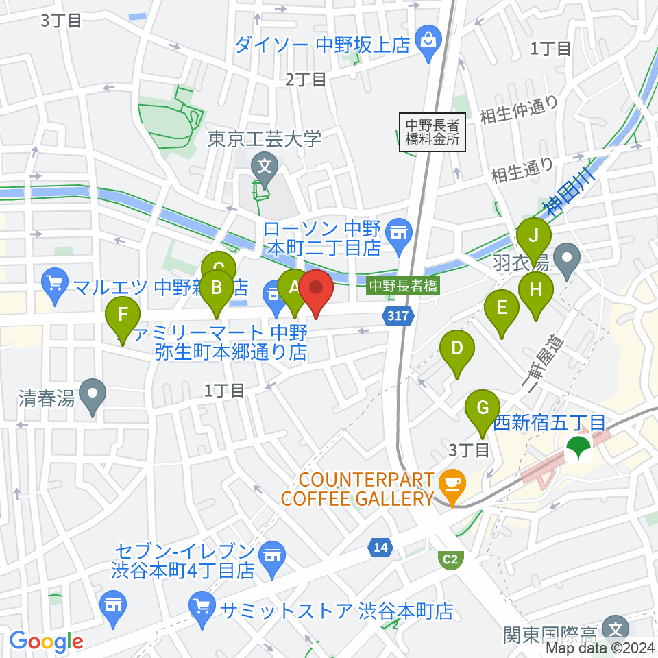 ロックフォード MELODIA Tokyo周辺のホテル一覧地図