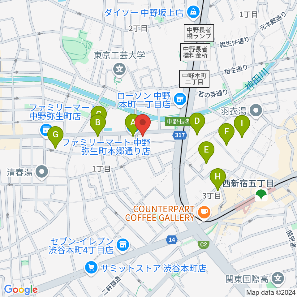 ロックフォード MELODIA Tokyo周辺のホテル一覧地図