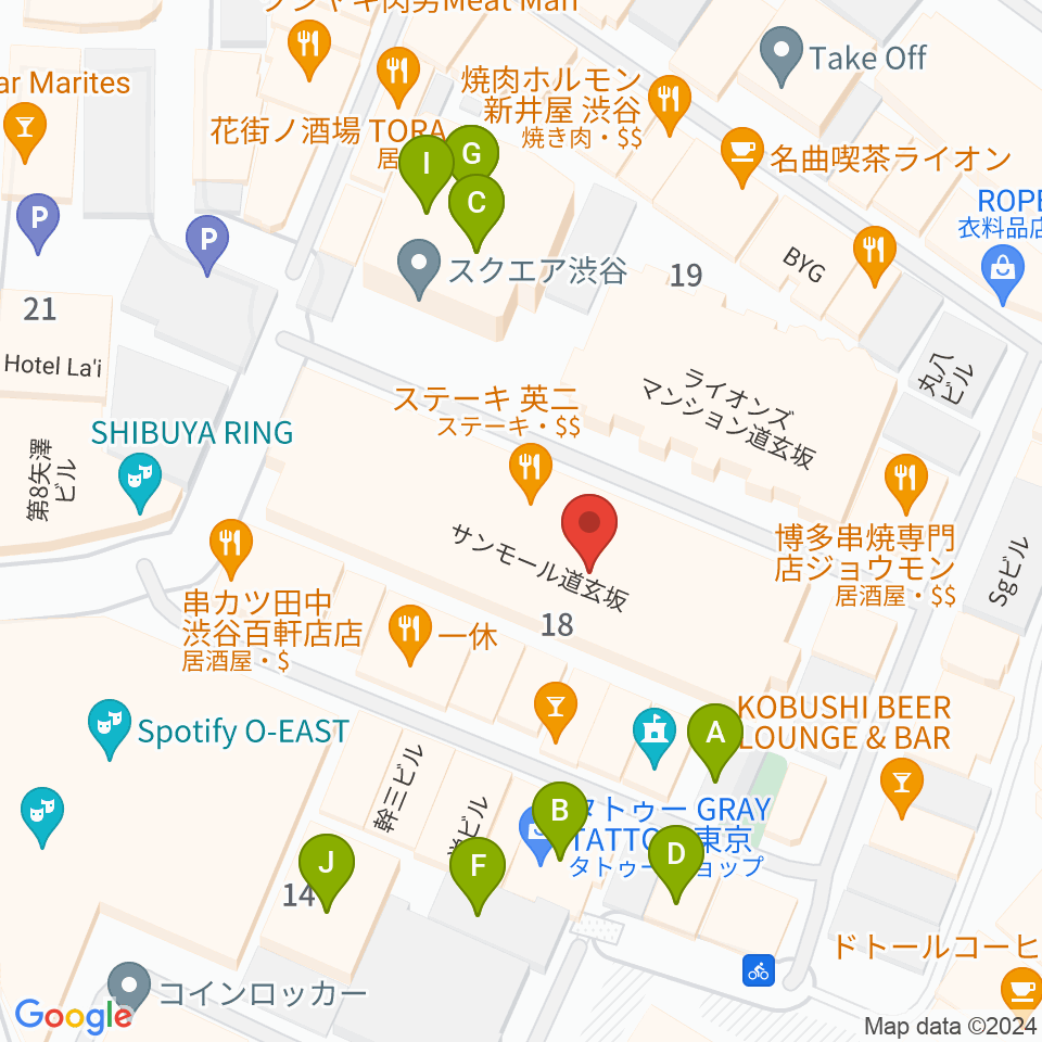 スタジオ映音空間 渋谷スタジオ周辺のホテル一覧地図