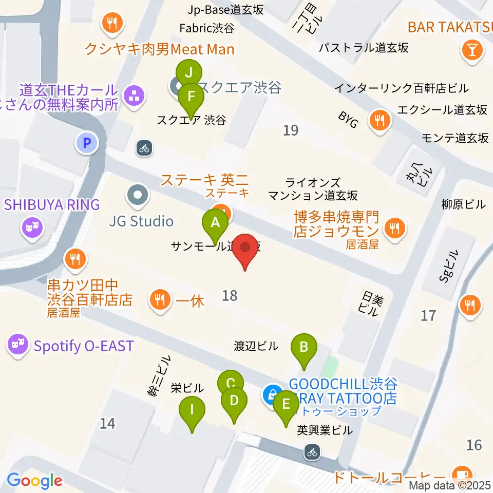 スタジオ映音空間 渋谷スタジオ周辺のホテル一覧地図