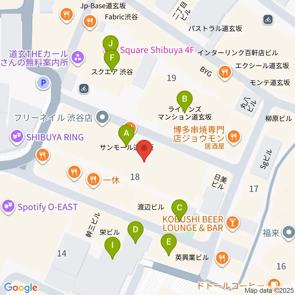 スタジオ映音空間 渋谷スタジオ周辺のホテル一覧地図