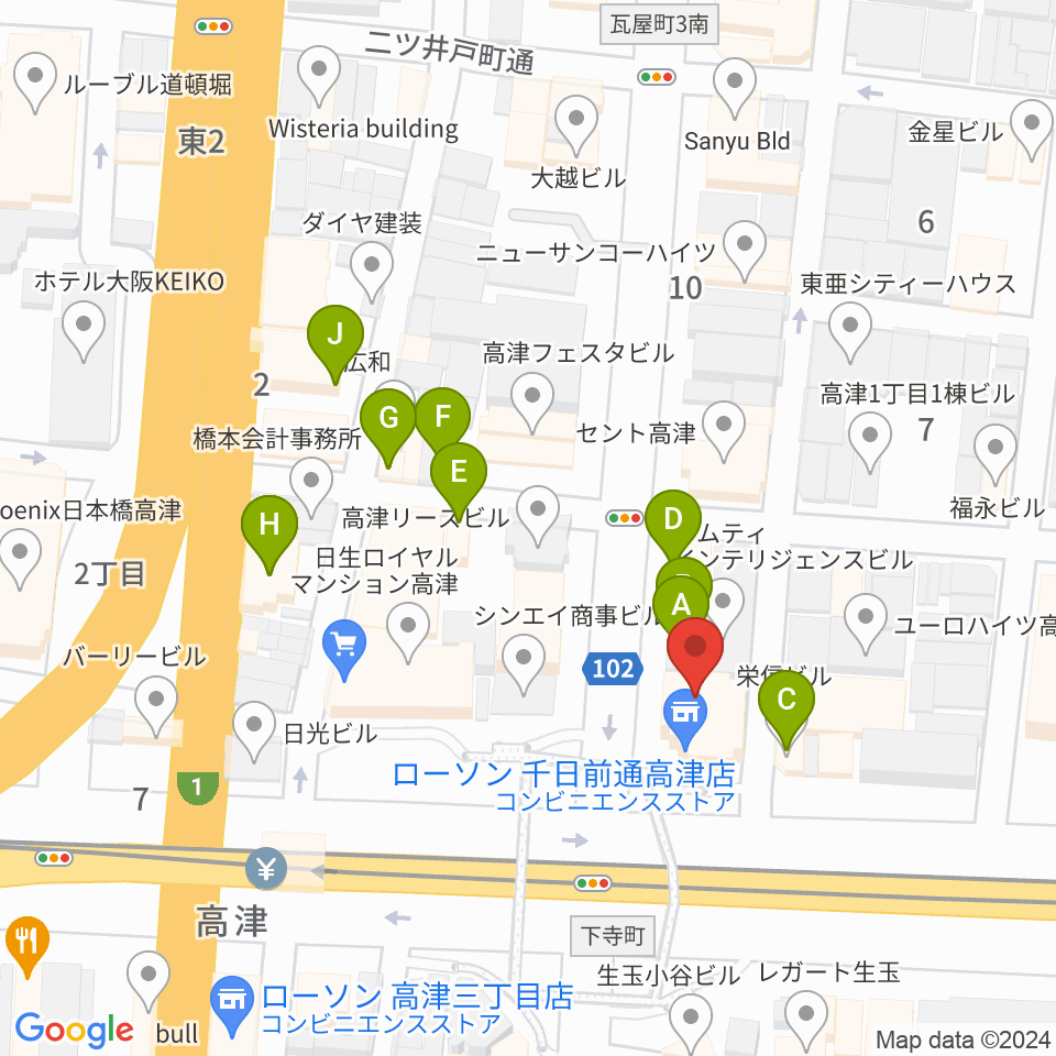 STARBOX周辺のホテル一覧地図