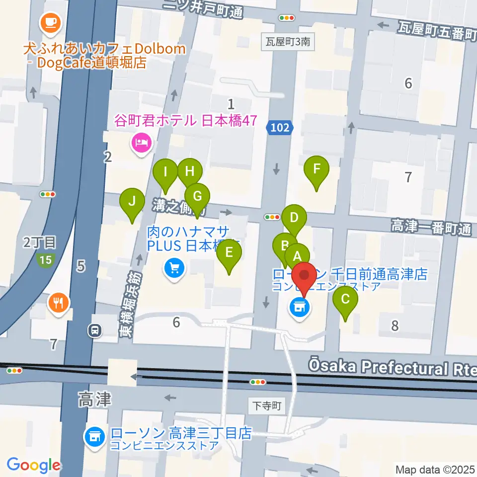 STARBOX周辺のホテル一覧地図