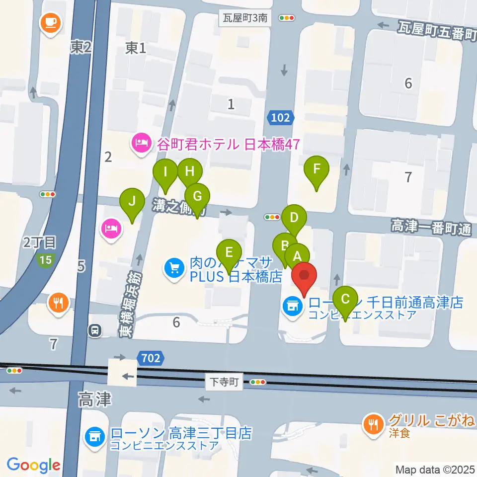 STARBOX周辺のホテル一覧地図