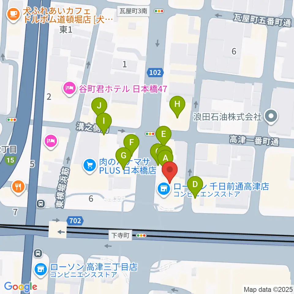 STARBOX周辺のホテル一覧地図