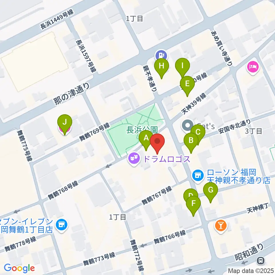 福岡DRUM SON周辺のホテル一覧地図
