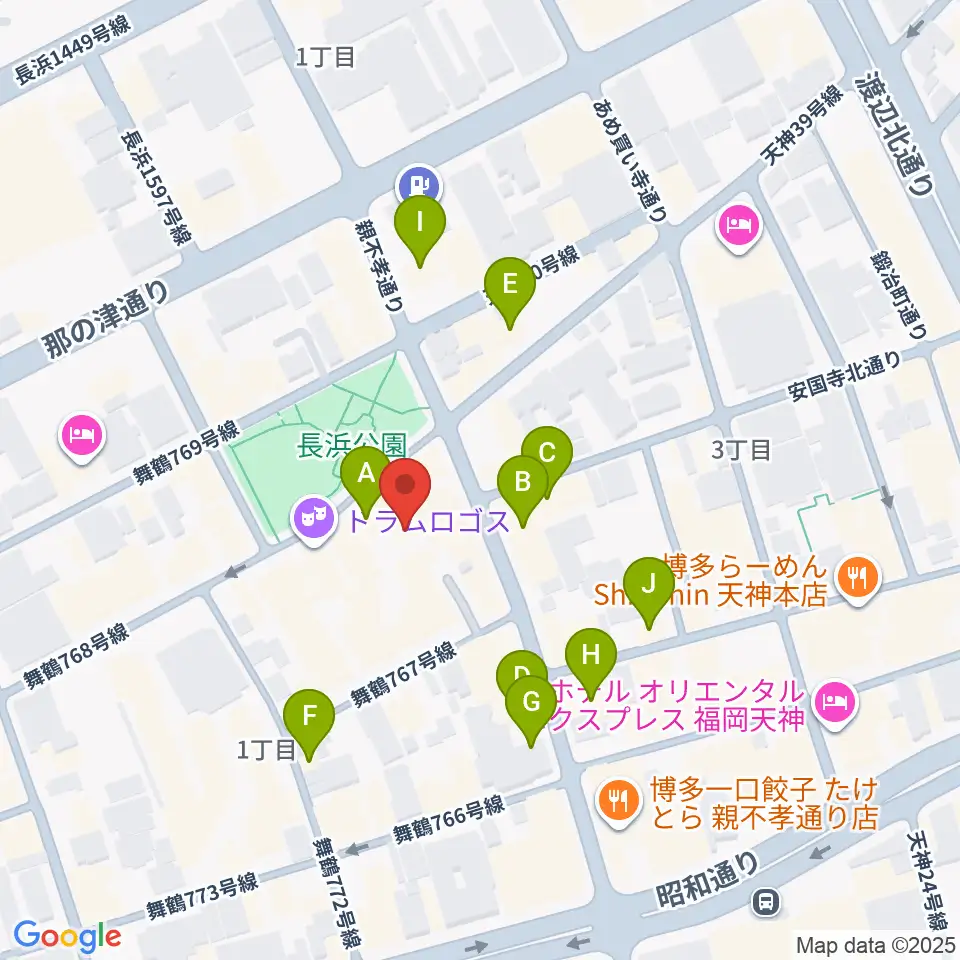 福岡DRUM SON周辺のホテル一覧地図