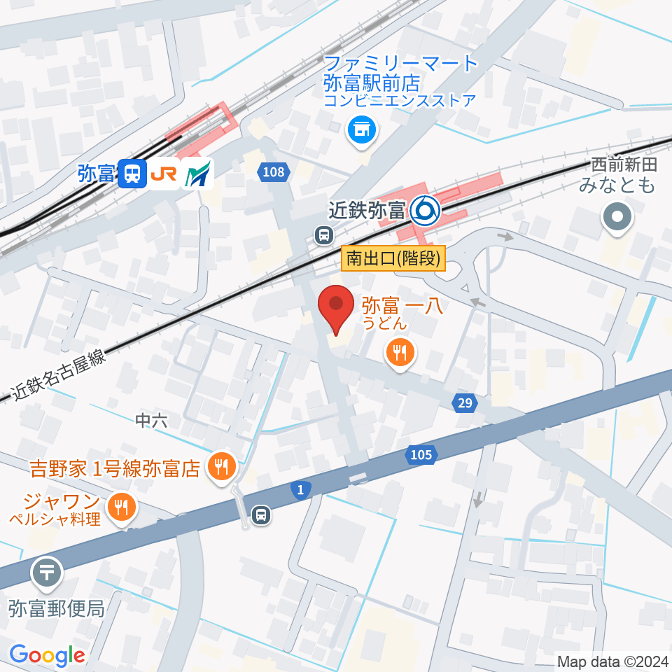 ポワンポワンスタジオ弥富校周辺のホテル一覧地図