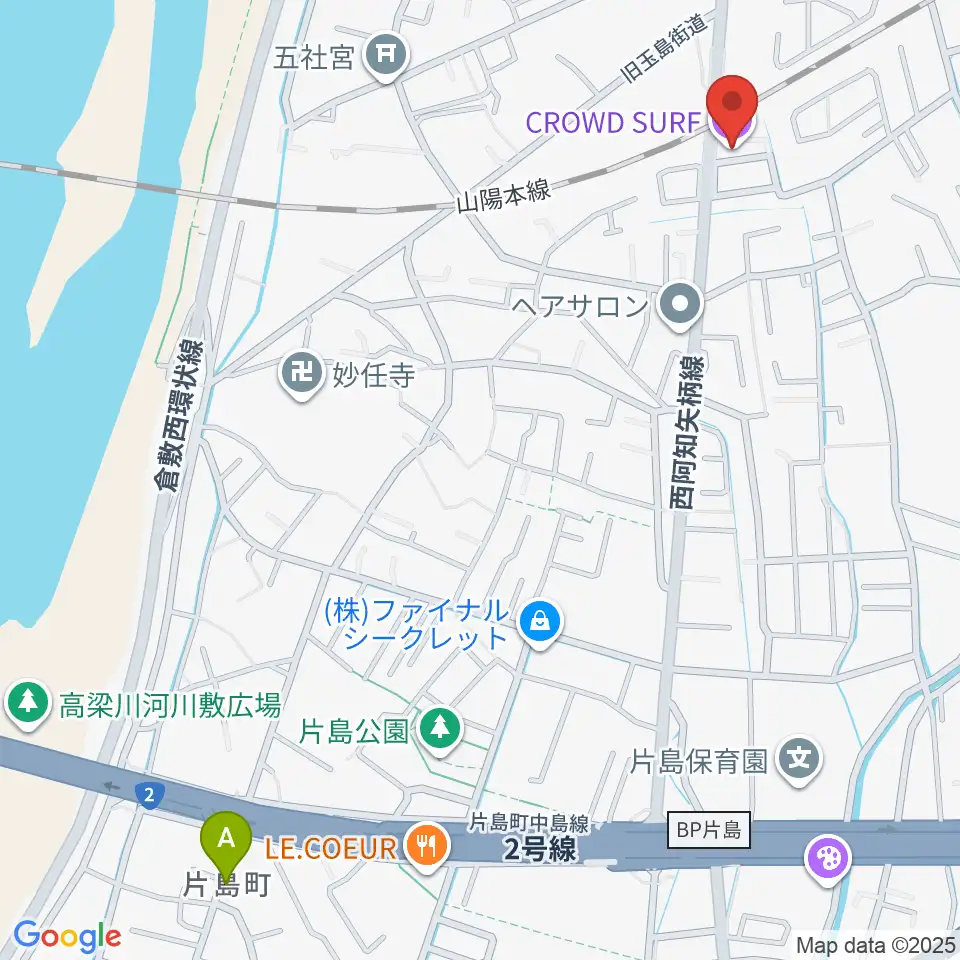 CROWD SURF周辺のホテル一覧地図