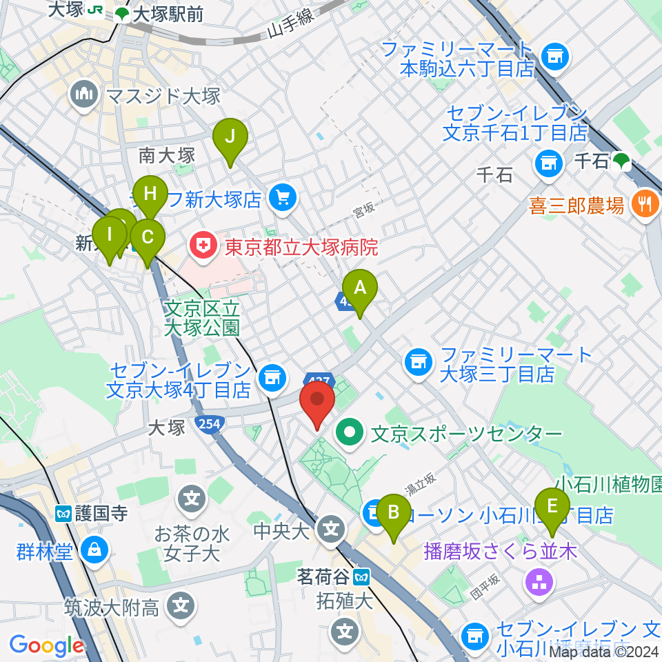 茗荷谷ラ・リール周辺のホテル一覧地図