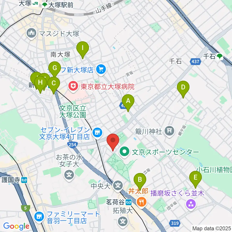 茗荷谷ラ・リール周辺のホテル一覧地図