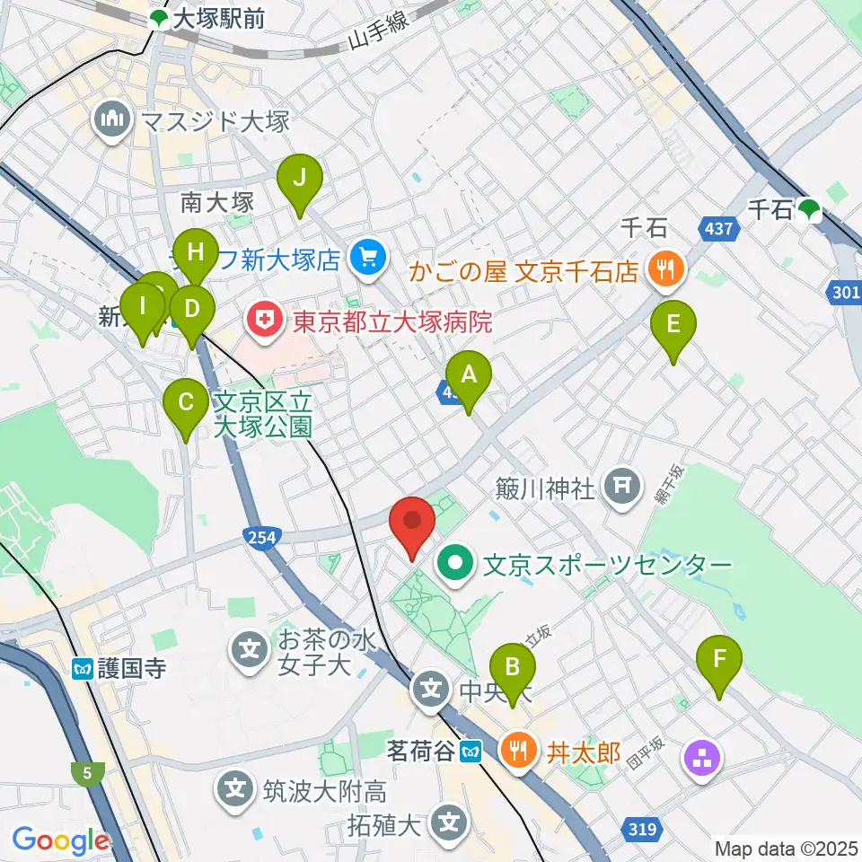 茗荷谷ラ・リール周辺のホテル一覧地図