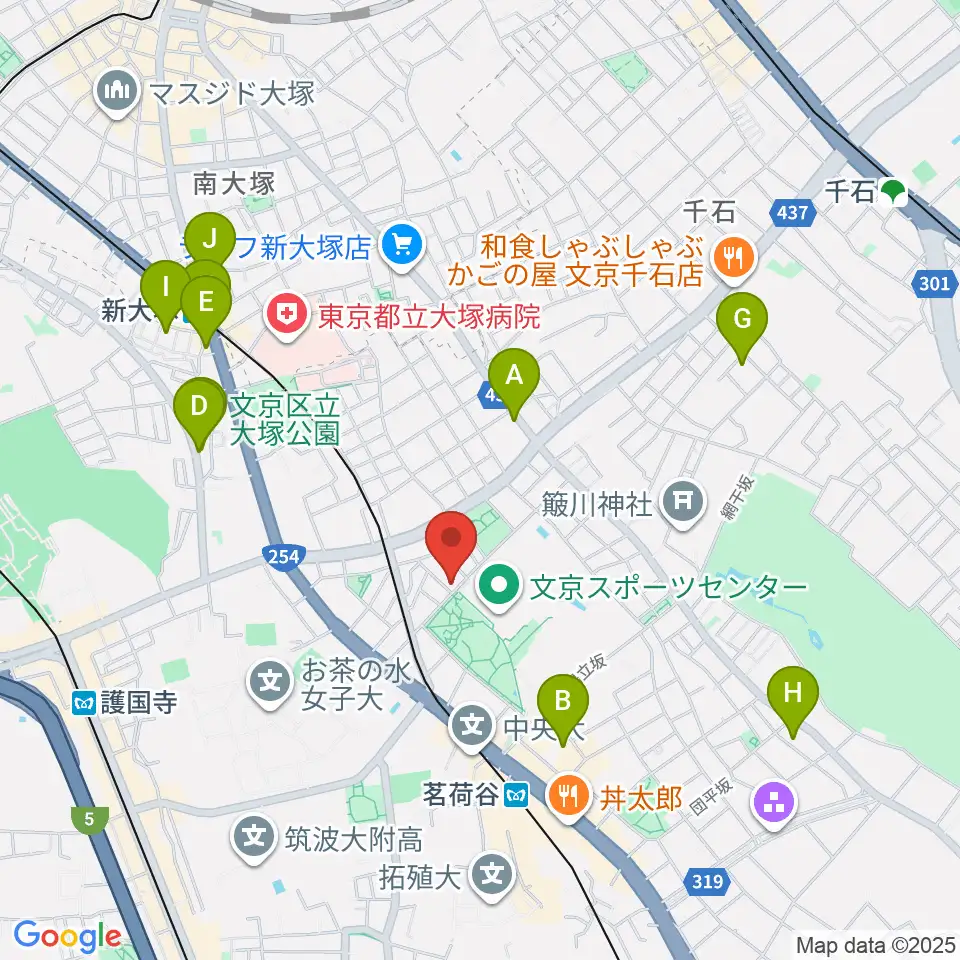 茗荷谷ラ・リール周辺のホテル一覧地図
