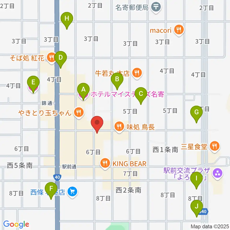 名寄One step cafe周辺のホテル一覧地図