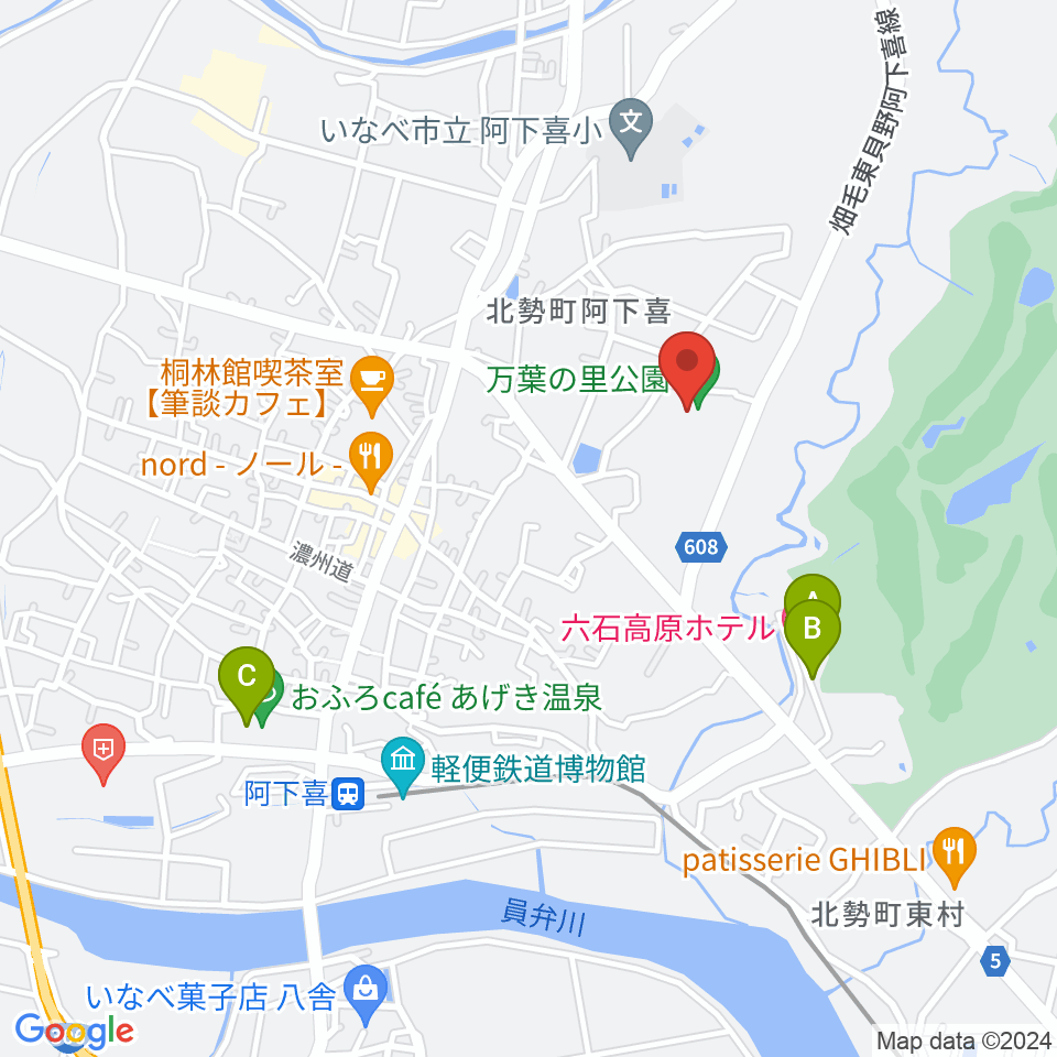 いなべエフエム周辺のホテル一覧地図