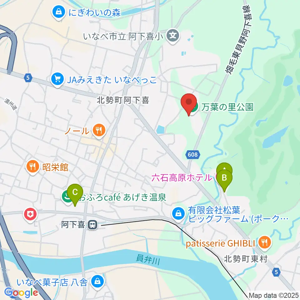 いなべエフエム周辺のホテル一覧地図