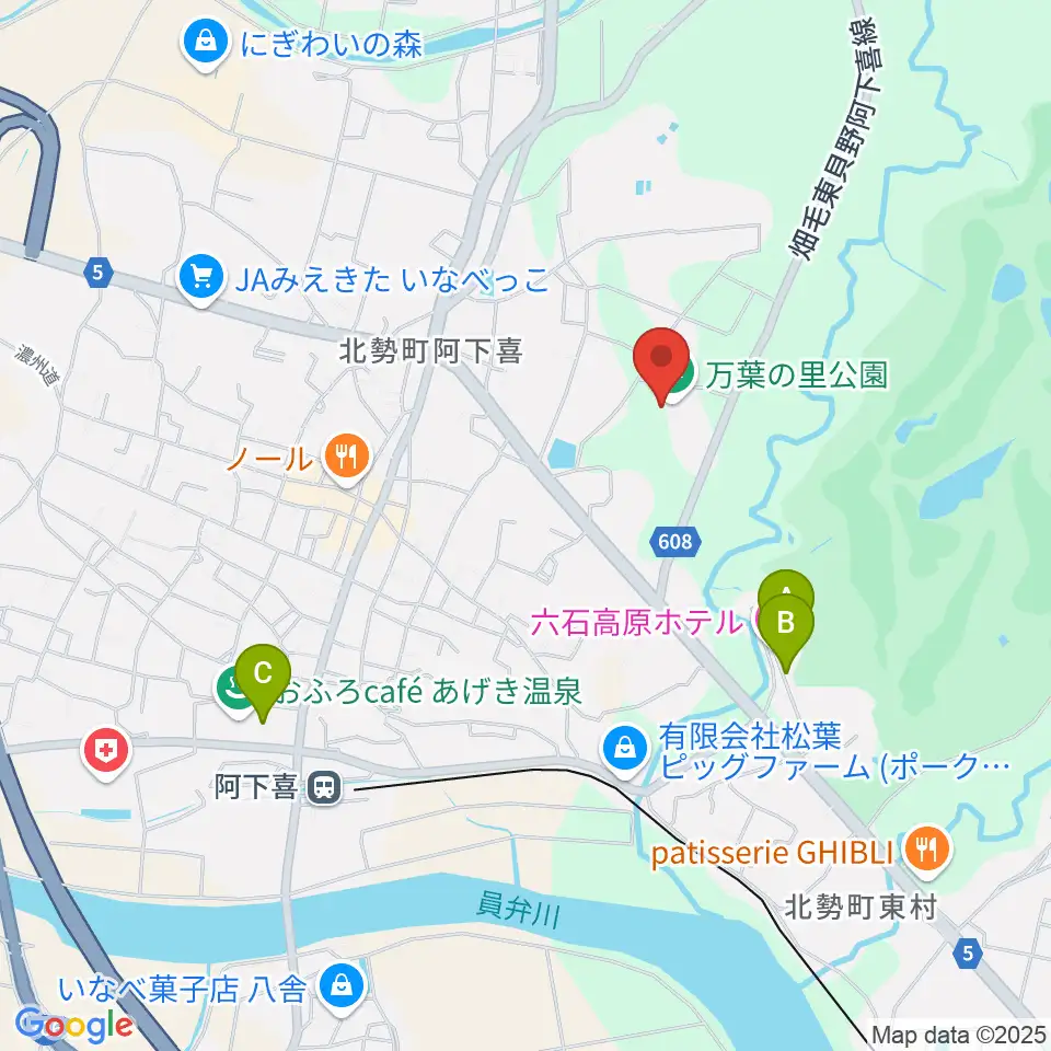 いなべエフエム周辺のホテル一覧地図