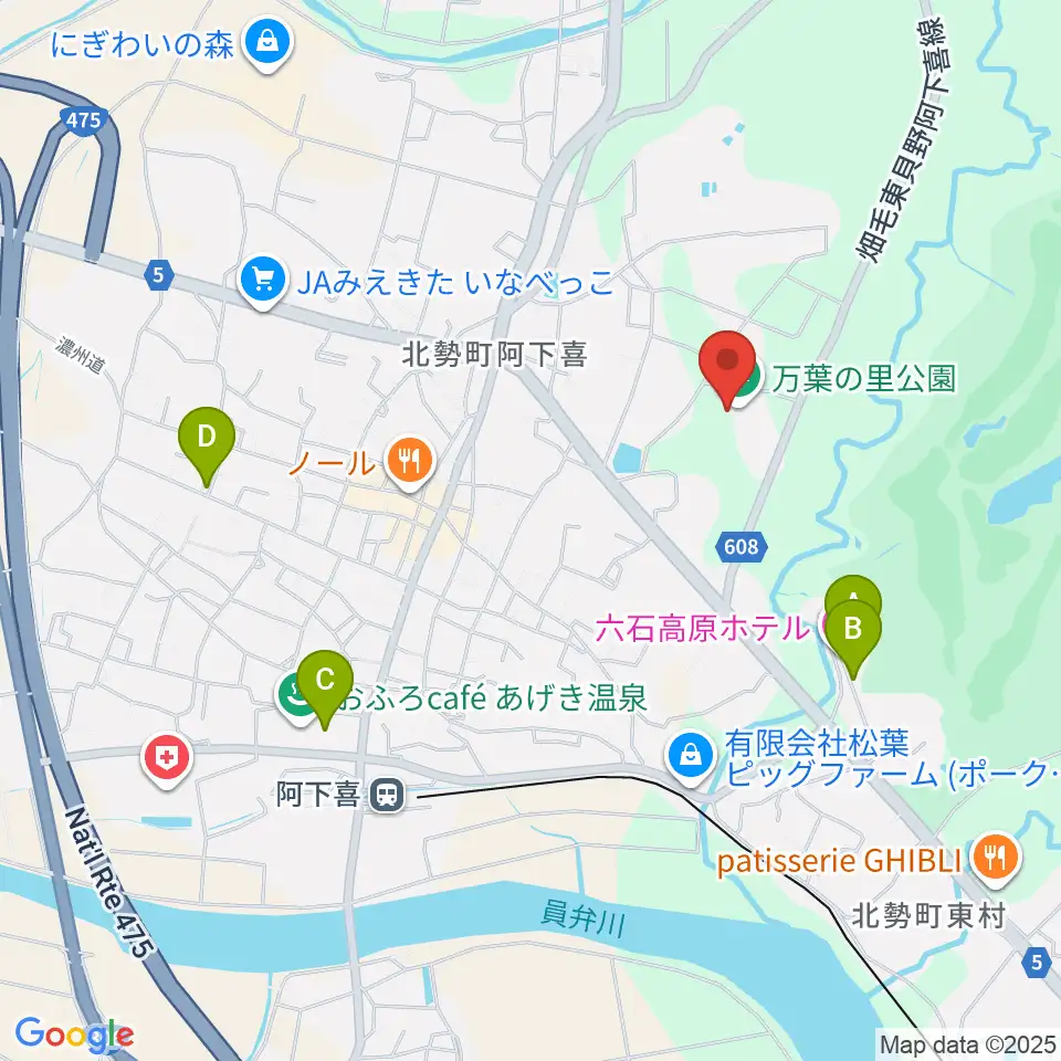 いなべエフエム周辺のホテル一覧地図