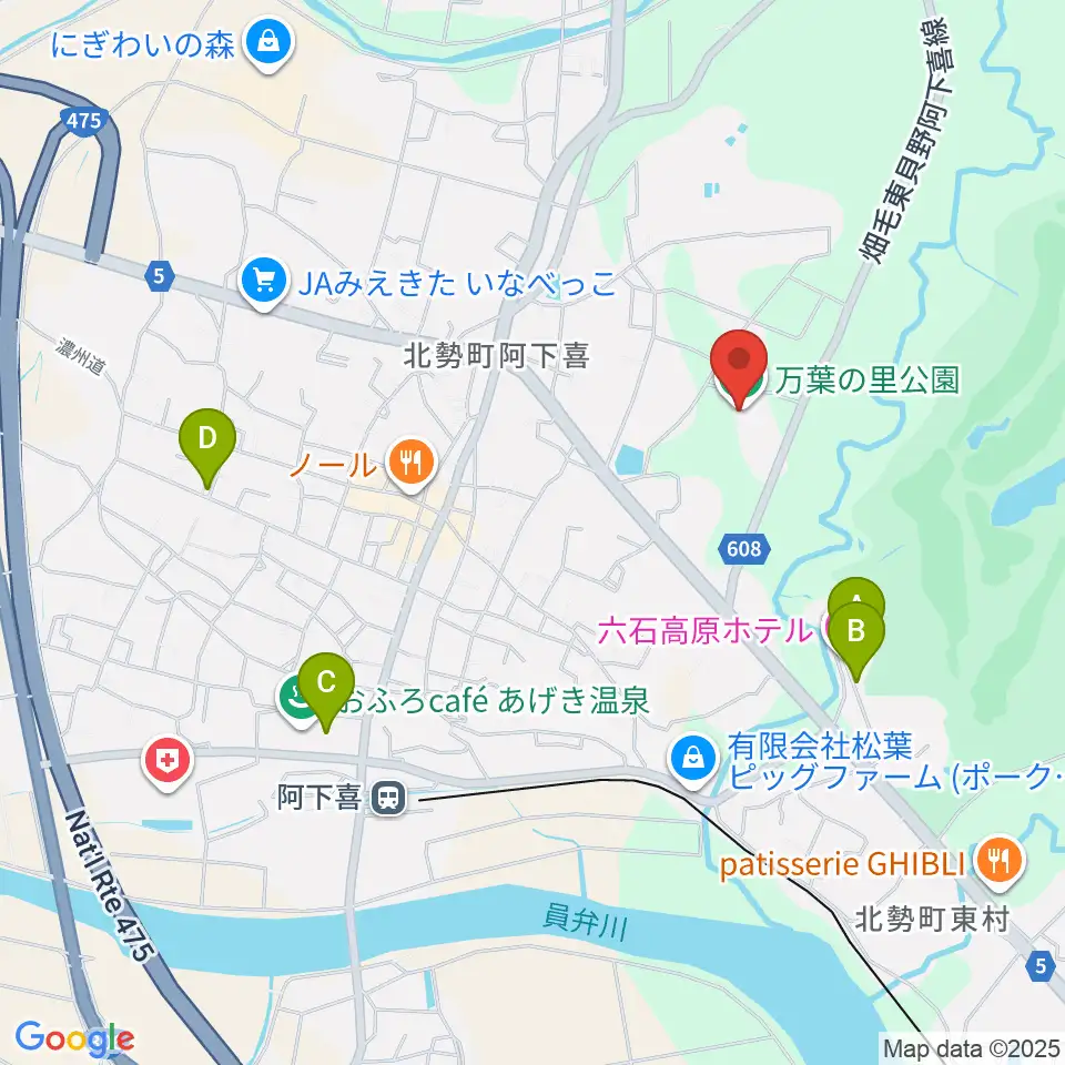 いなべ市北勢市民会館周辺のホテル一覧地図