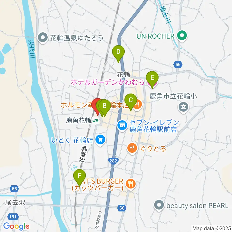 鹿角きりたんぽFM周辺のホテル一覧地図