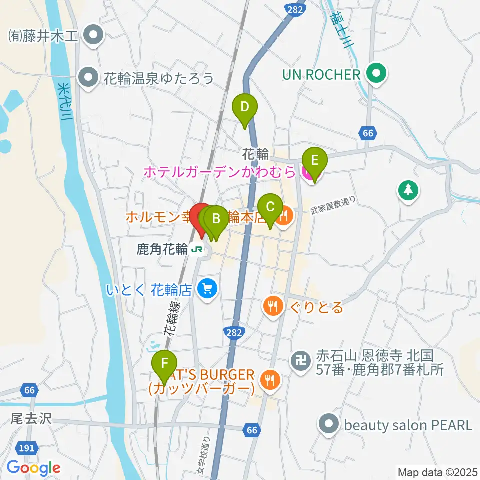 鹿角きりたんぽFM周辺のホテル一覧地図