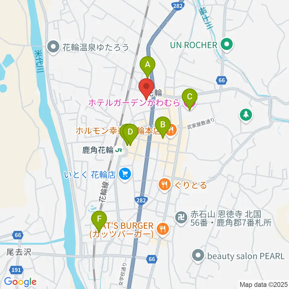鹿角市文化の杜交流館 コモッセ周辺のホテル一覧地図