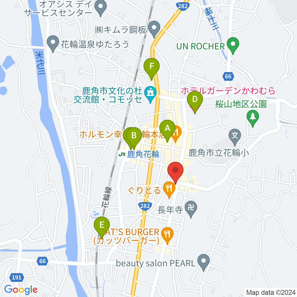 鹿角市交流プラザ MITプラザ周辺のホテル一覧地図
