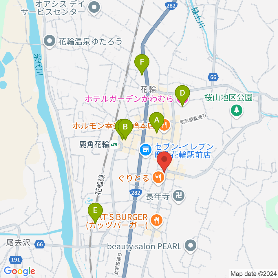 鹿角市交流プラザ MITプラザ周辺のホテル一覧地図