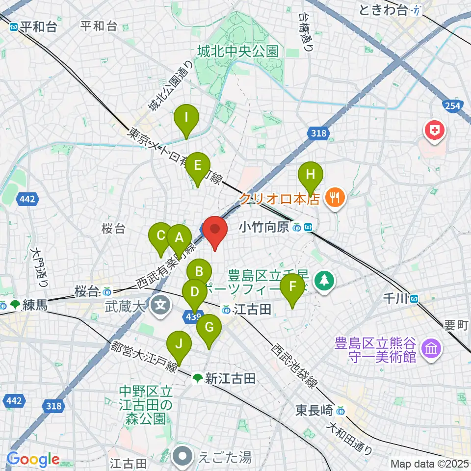 武蔵野音楽大学ベートーヴェンホール周辺のホテル一覧地図