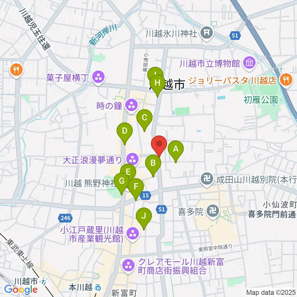 川越ROTOM周辺のホテル一覧地図
