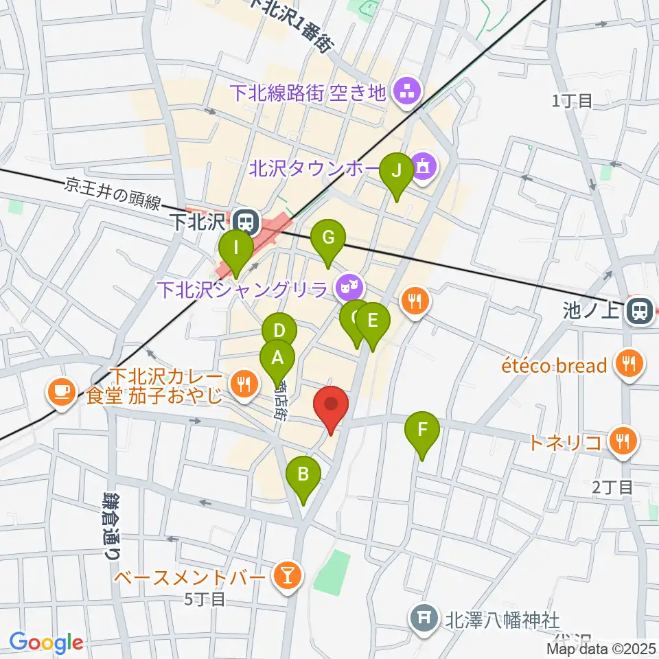 下北沢SEED SHIP周辺のホテル一覧地図